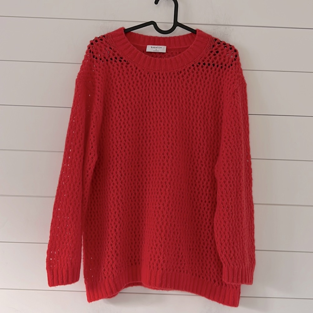 Aritzia S Babaton Antiqua Sweater Fresco Pink (looks like orange) Merin…